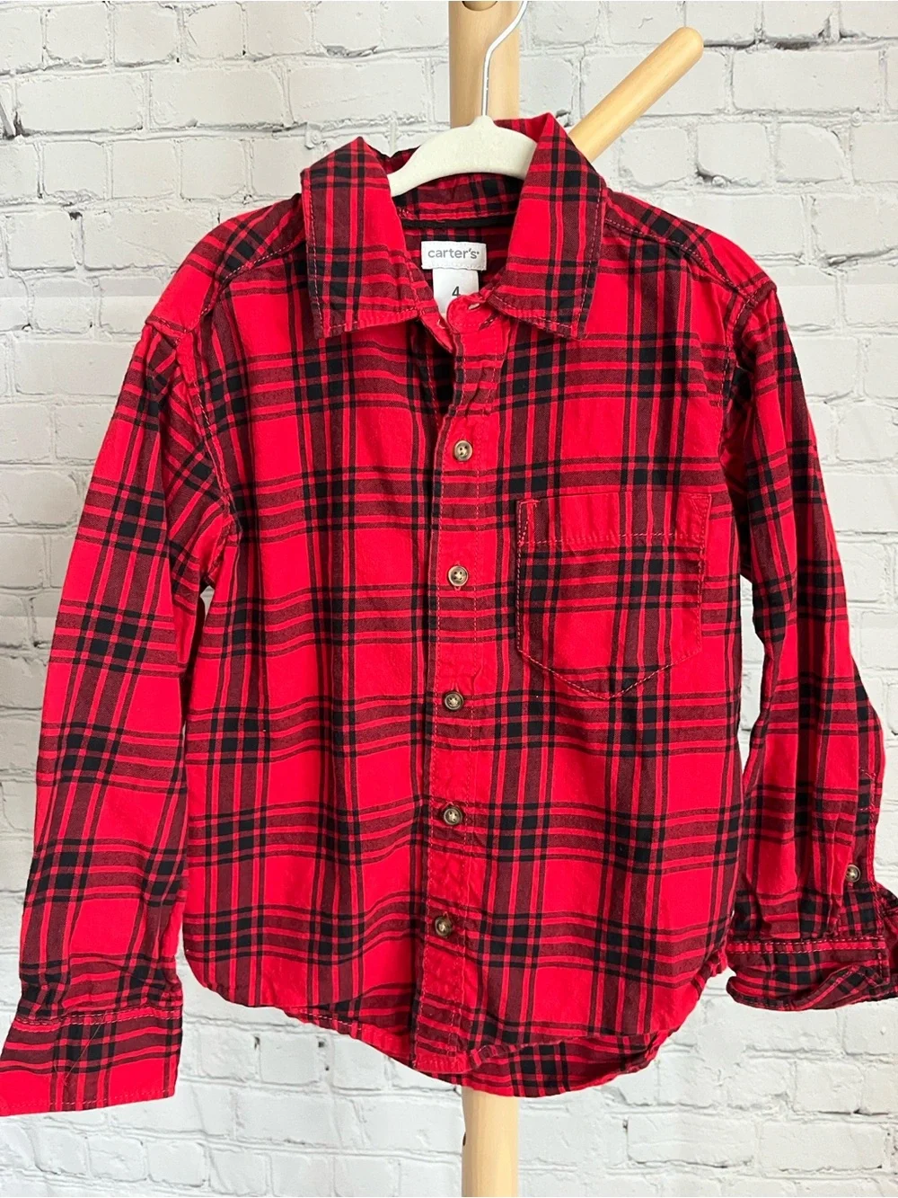 ⭐️⭐️PICK 5 / $20 Carter's Red & Black Plaid Button-Up Shirt